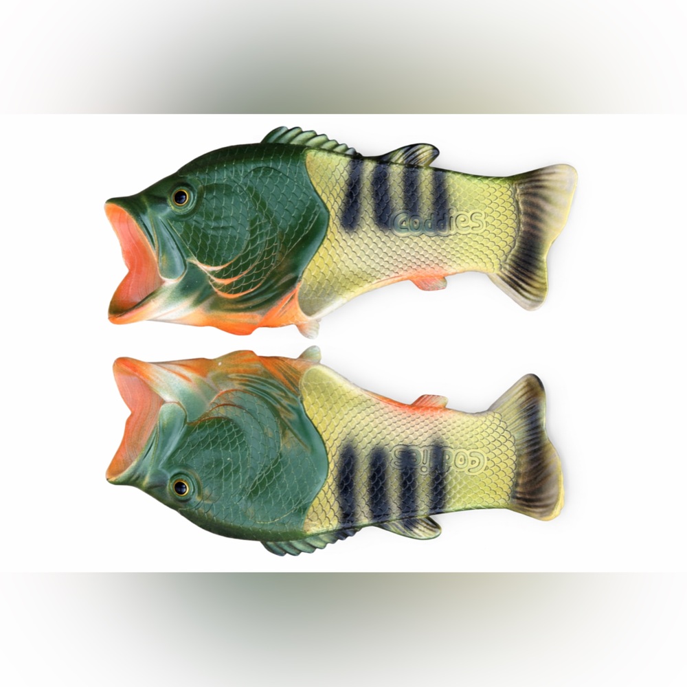 Viral Fish Slides Coddies Bass Sandals Funny 3D Novelty Shoes Unisex Gift Idea